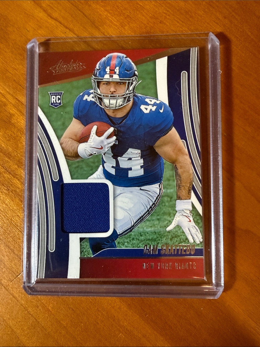 Cam skateboard Rookie Patch Football Card - Blue Jersey Swatch